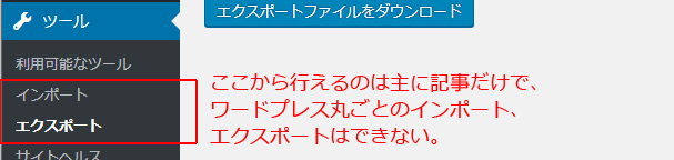 丸ごとバックアップはできない